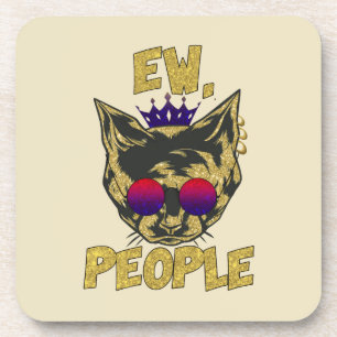 Porta-copo Gato Sassy Royal - "Ew. Pessoas" Engraçado Gato Lo