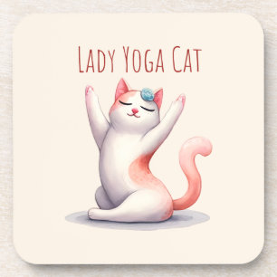 Porta-copo Gato Yoga Pose - Gato Lady Yoga