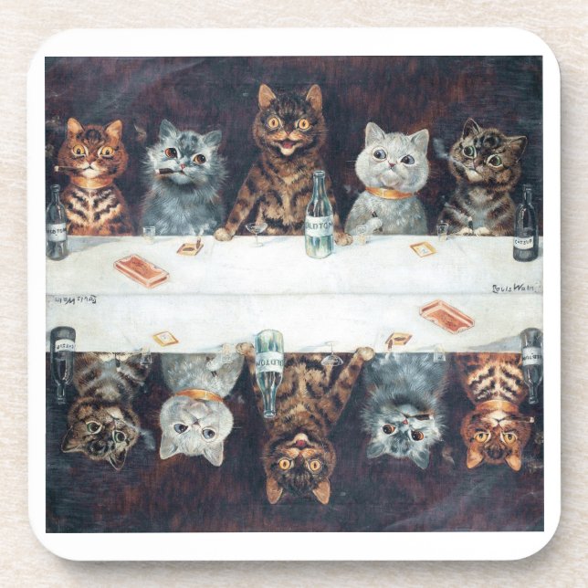 Porta-copo gatos Louis Wain (Frente)