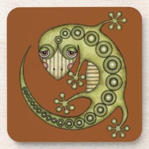 Porta-copo Gecko Verde Tribal