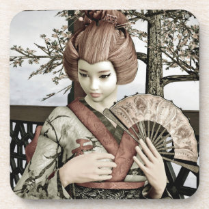 Porta-copo Geisha Vintage