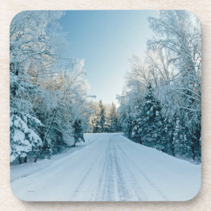 Porta-copo Gelo e neve Frozen Winter Road Russia, Sibéria