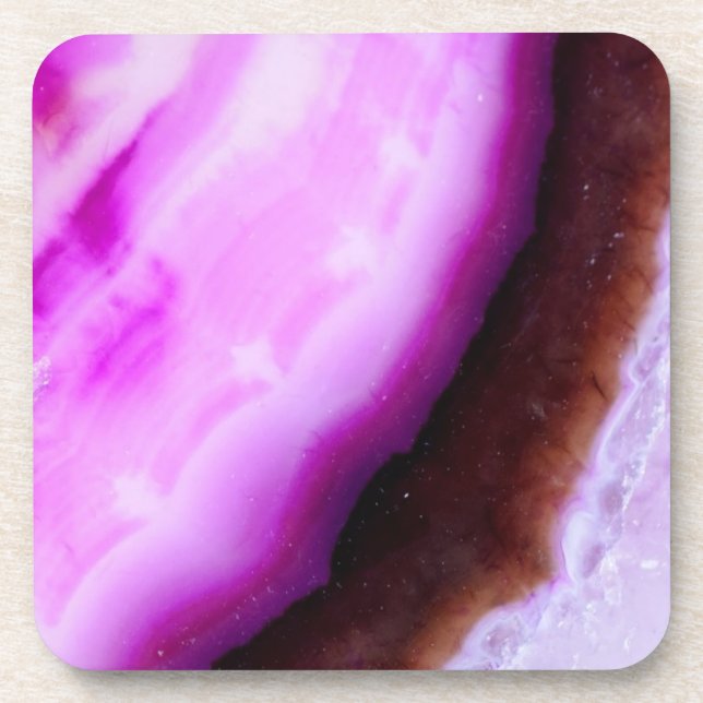 Porta-copo Gemstone Series - Agate em Roxo (Frente)