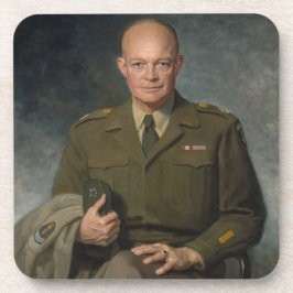 Porta-copo General Dwight Eisenhower 5 Star - Retrato Pintado