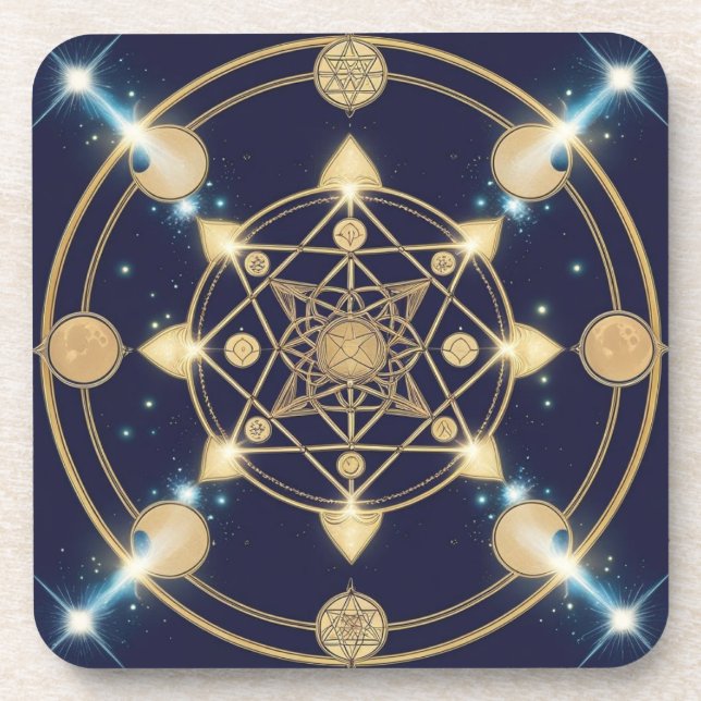 Porta-copo Geometria Estrelada – O Código do Infinito (Frente)