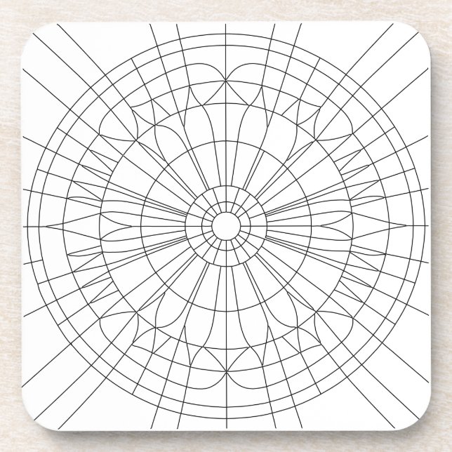 Porta-copo Geometric Mandala Pattern (Frente)