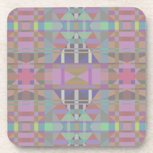 Porta-copo Geométrica Rosa Púrpura Verde