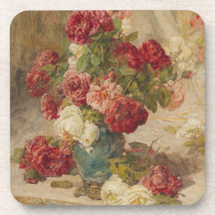 Porta-copo Georges Jeannin - Uma Vida Estática com Rosas em u