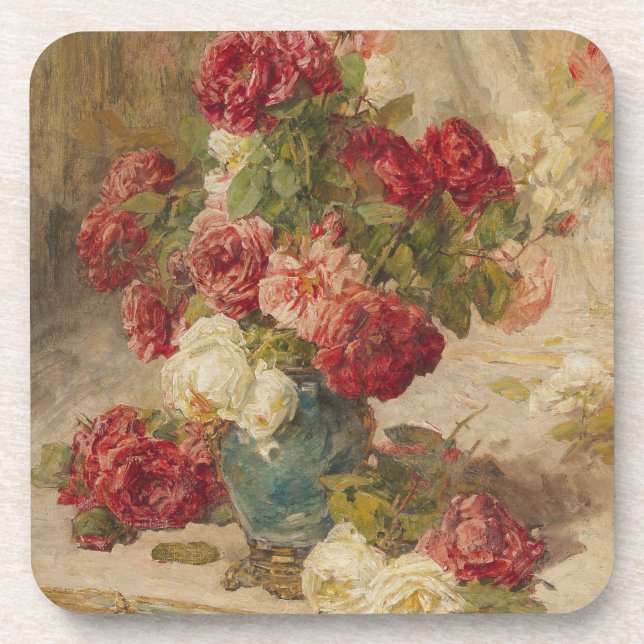 Porta-copo Georges Jeannin - Uma Vida Estática com Rosas em u (Frente)