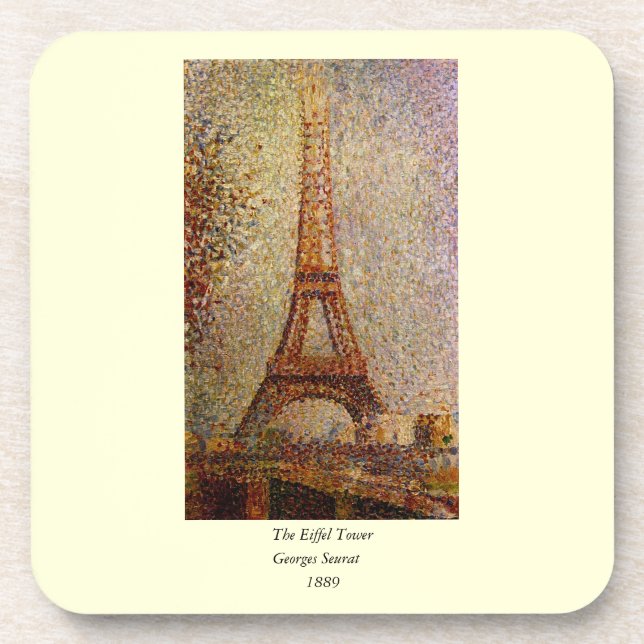 Porta-copo Georges Seurat: A Torre Eiffel (1889) (Frente)