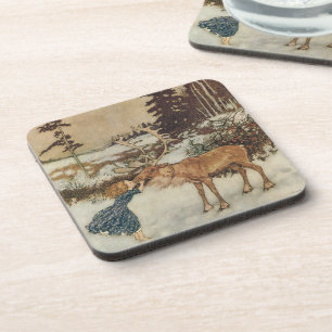 Porta-copo Gerda Vintage e a Rena por Edmund Dulac