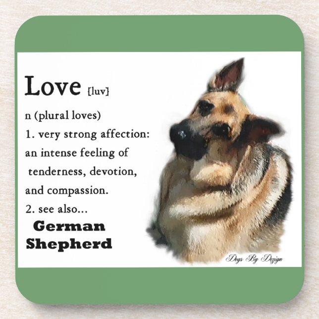 Porta-copo German shepherd Love Is (Frente)