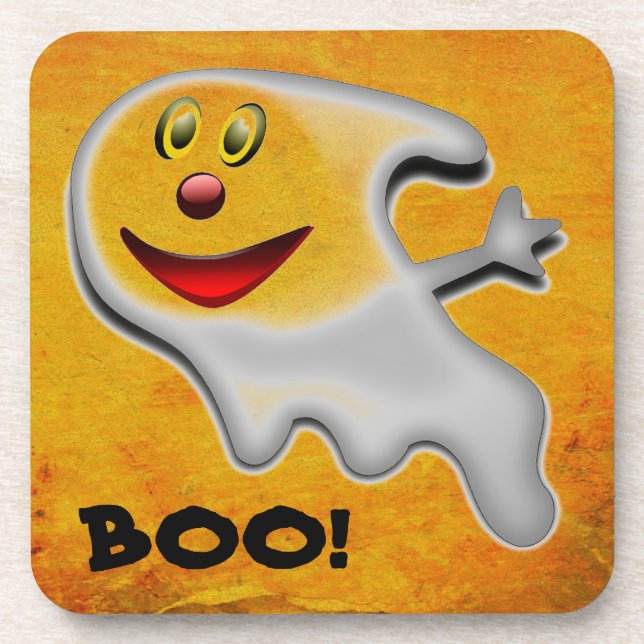 Porta-copo Ghost Halloween Suporte de plástico duro (Frente)