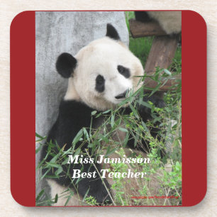 Porta-copo Giant Panda, Melhor Professora, Conjunto Vermelho 