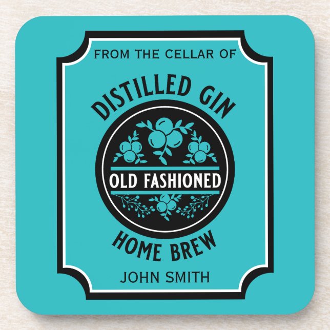 Porta-copo Gin Botão Personalizado (Frente)