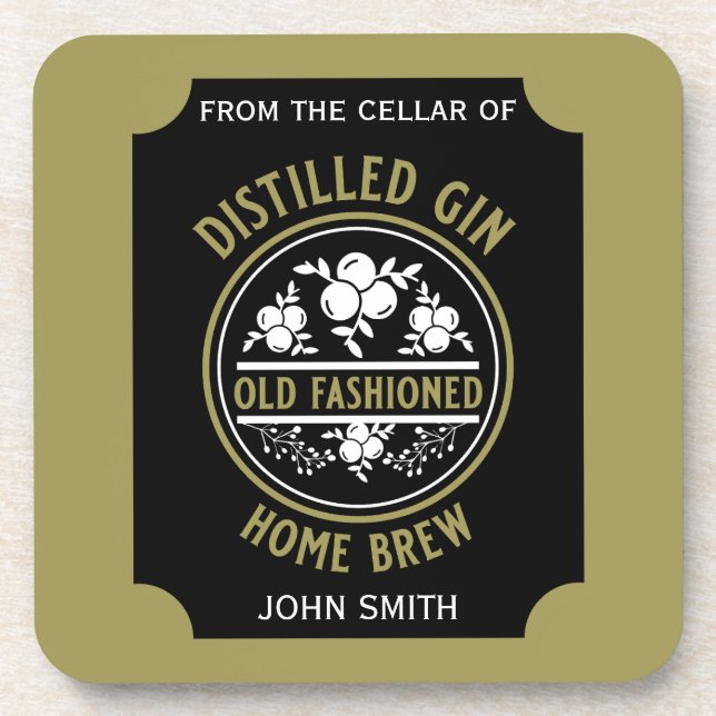 Porta-copo Gin Botão Personalizado (Frente)