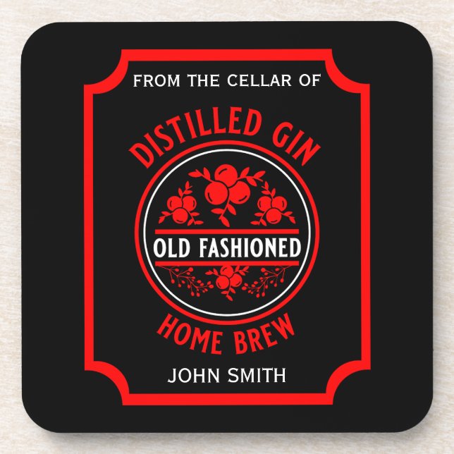 Porta-copo Gin Botão Personalizado (Frente)