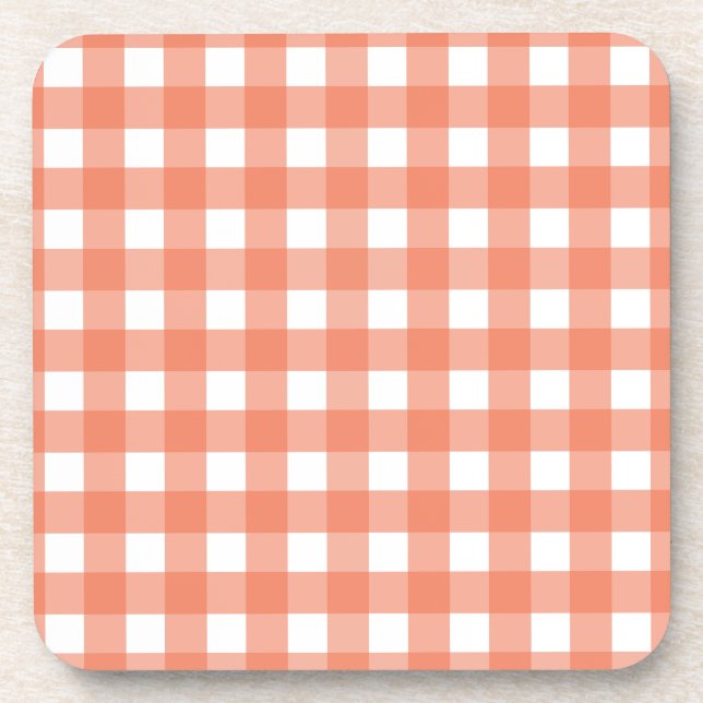 Porta-copo Gingham laranja (Frente)