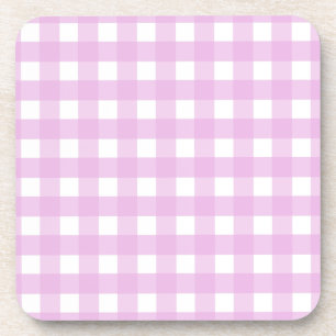 Porta-copo Gingham rosa pálido