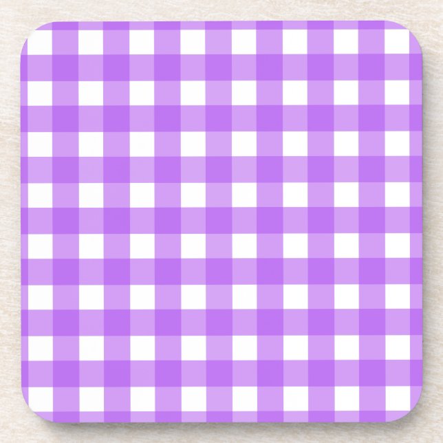 Porta-copo Gingham roxo brilhante (Frente)