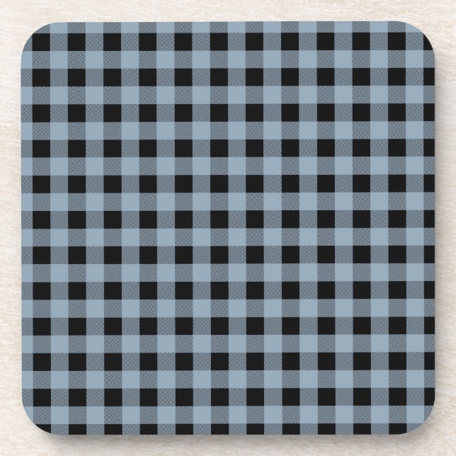 Porta-copo Gingham Slate and Black (Frente)