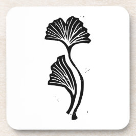 Porta-copo Gingko Leaf Lino Impressão