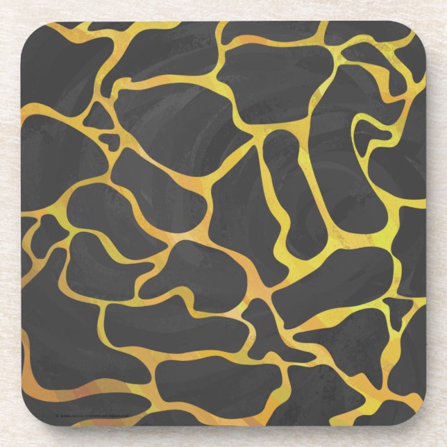 Porta-copo Giraffe Black and Yellow Impressão (Frente)