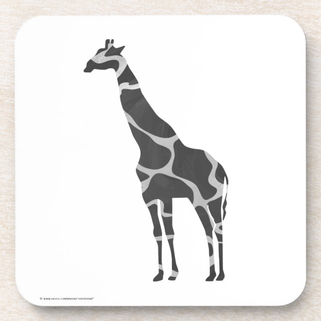 Porta-copo Giraffe Black e Cinza Silhoutte (Frente)