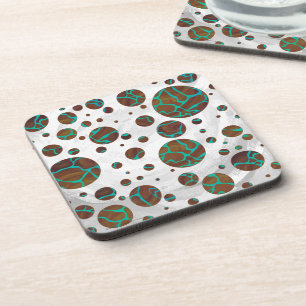 Porta-copo Giraffe Brown e Teal Impressão