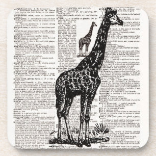 Porta-copo Giraffe Dictionary Art