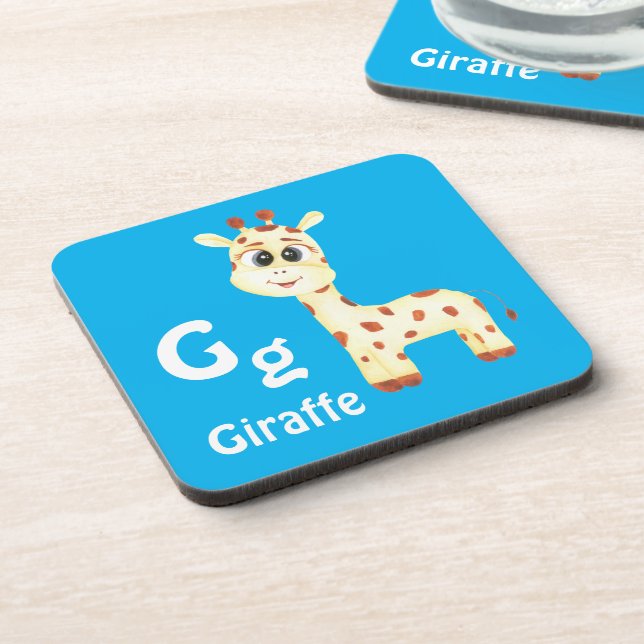 Porta-copo Giraffe personaliza ABC: Carta G - Adicionar seu n (Left Side)