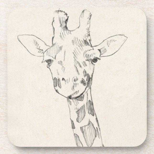 Porta-copo Giraffe Portrait | Esboço (Frente)