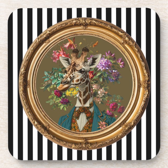 Porta-copo Giraffe Portrait Wall Art (Frente)