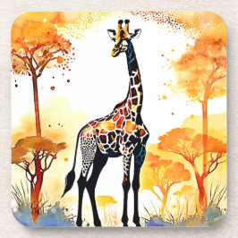 Porta-copo Giraffe Savannah Art