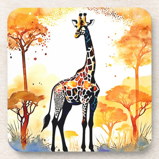 Porta-copo Giraffe Savannah Art (Frente)
