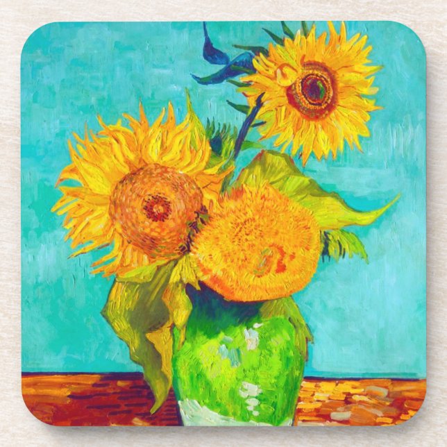 Porta-copo Girasóis de Van Gogh (Frente)