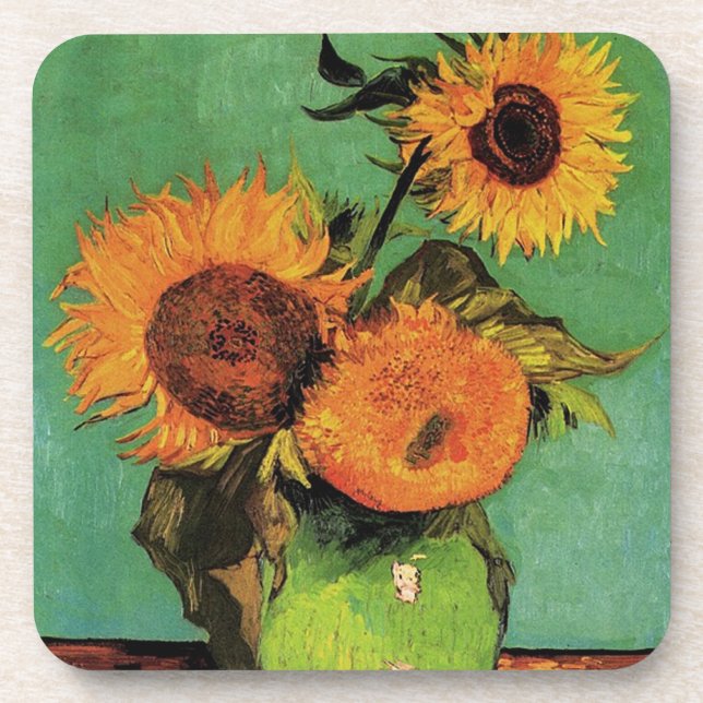 Porta-copo Girassóis de Vincent van Gogh (Frente)