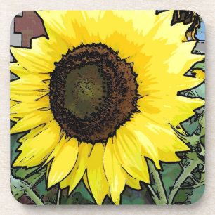 Porta-copo Girassol Amarelo Grande