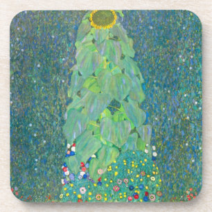 Porta-copo Girassol por Klimt, Arte Floral Vintage Art Nouvea