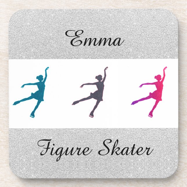 Porta-copo Girls Figure Skater / Ice Skating Personalizado (Frente)