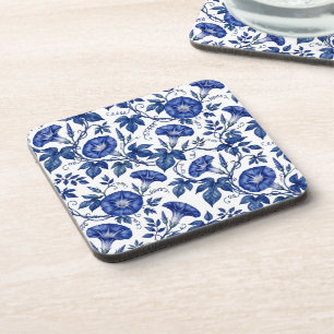 Porta-copo Glórias Matutinas Azul Cobalto Branco Estilo Delft