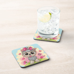 Porta-copo Glossy Conjunto Glossy De Coasters De Bebida - Pre