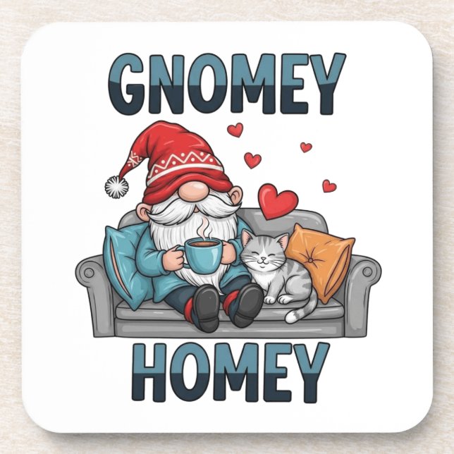 Porta-copo Gnomey homey gnome em casa (Frente)