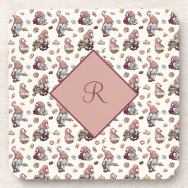 Porta-copo Gnomos Monogramados Assando, Cupcakes, Donuts, Fof