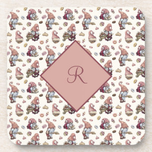 Porta-copo Gnomos Monogramados Assando, Cupcakes, Donuts, Fof