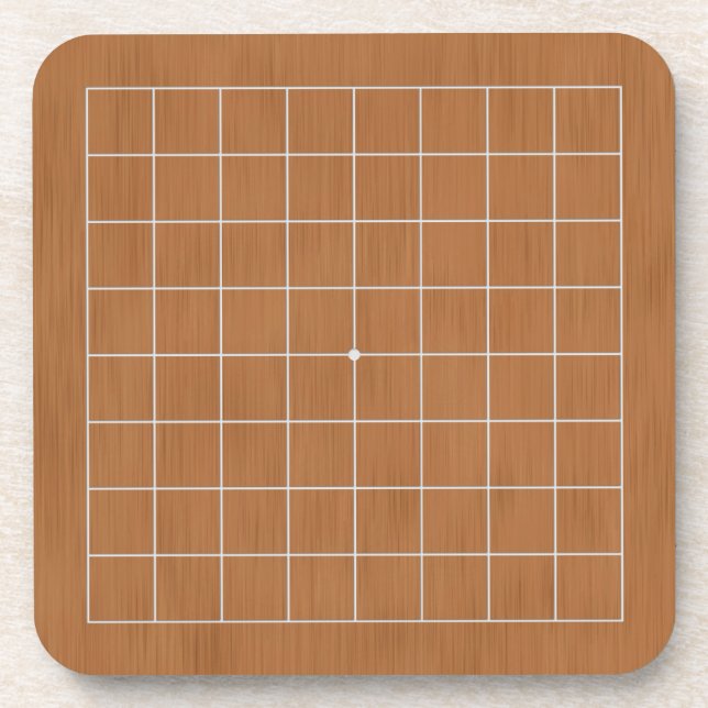 Porta-copo Goban Miniatura 9x9 com Linhas Brancas (Frente)