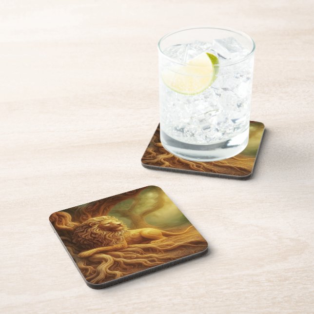 Porta-copo Gold Lion Coasters (Lado Direito)