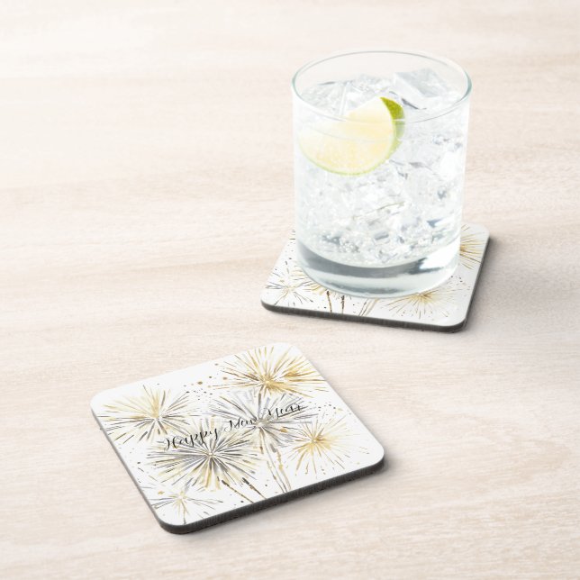 Porta-copo Gold Silver Fireworks New Year's Eve or Day (Lado Direito)