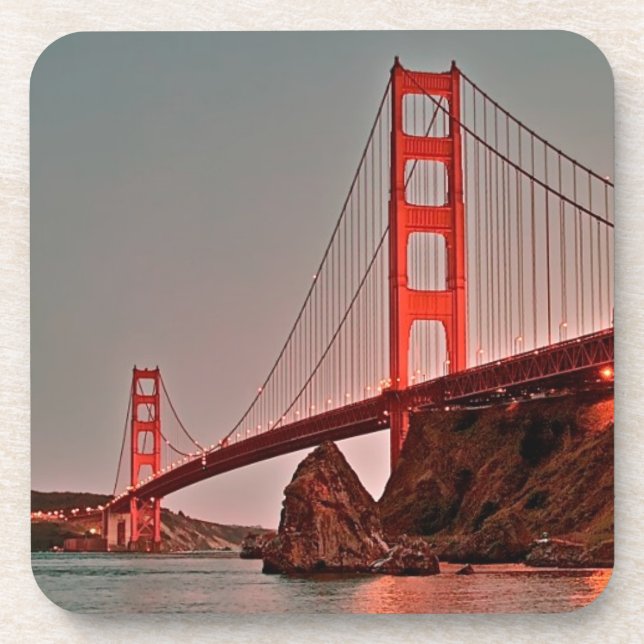 Porta-copo Golden gate bridge em Sun para baixo (Frente)