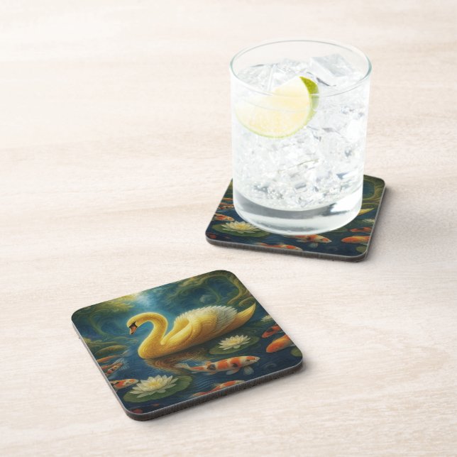 Porta-copo Golden Swan Beverage Coaster (Lado Direito)